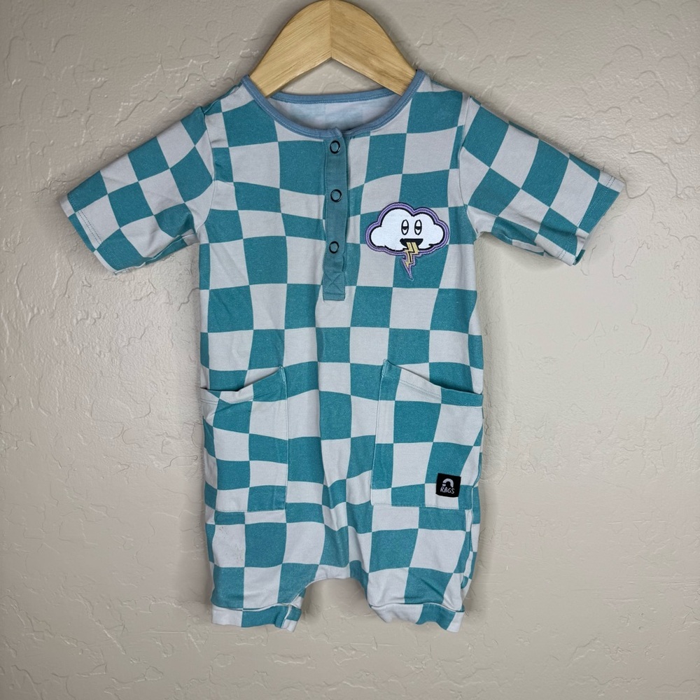 RAGS Checkered Toddler Romper One Piece